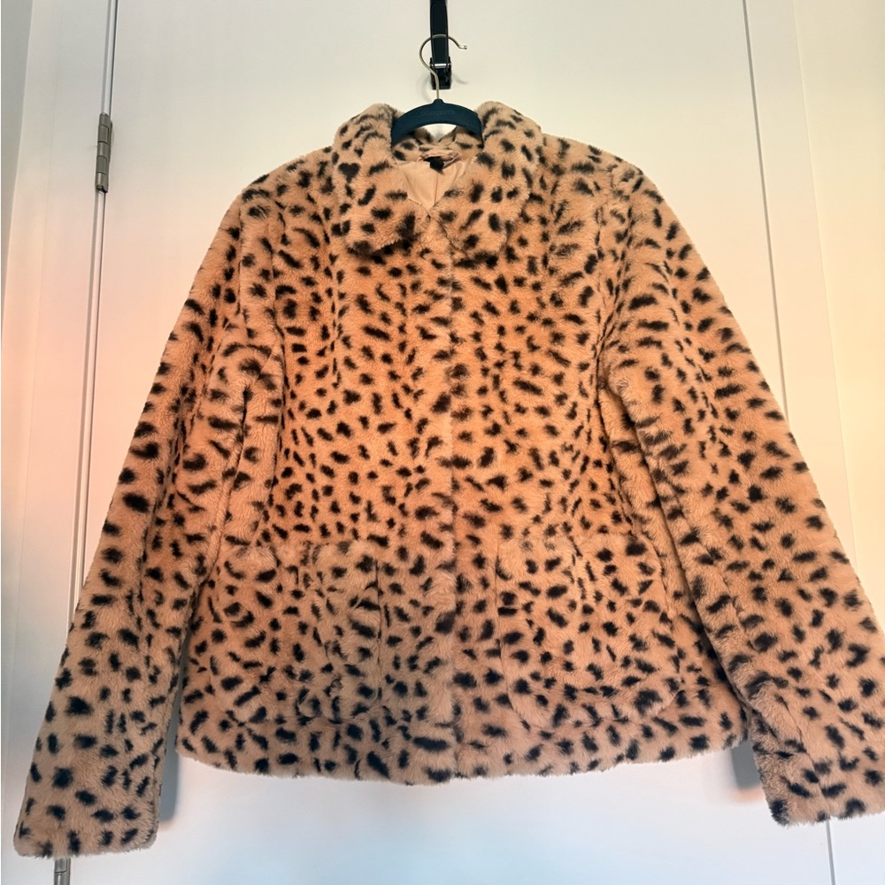 H&M Tan and Black Teddy Jacket